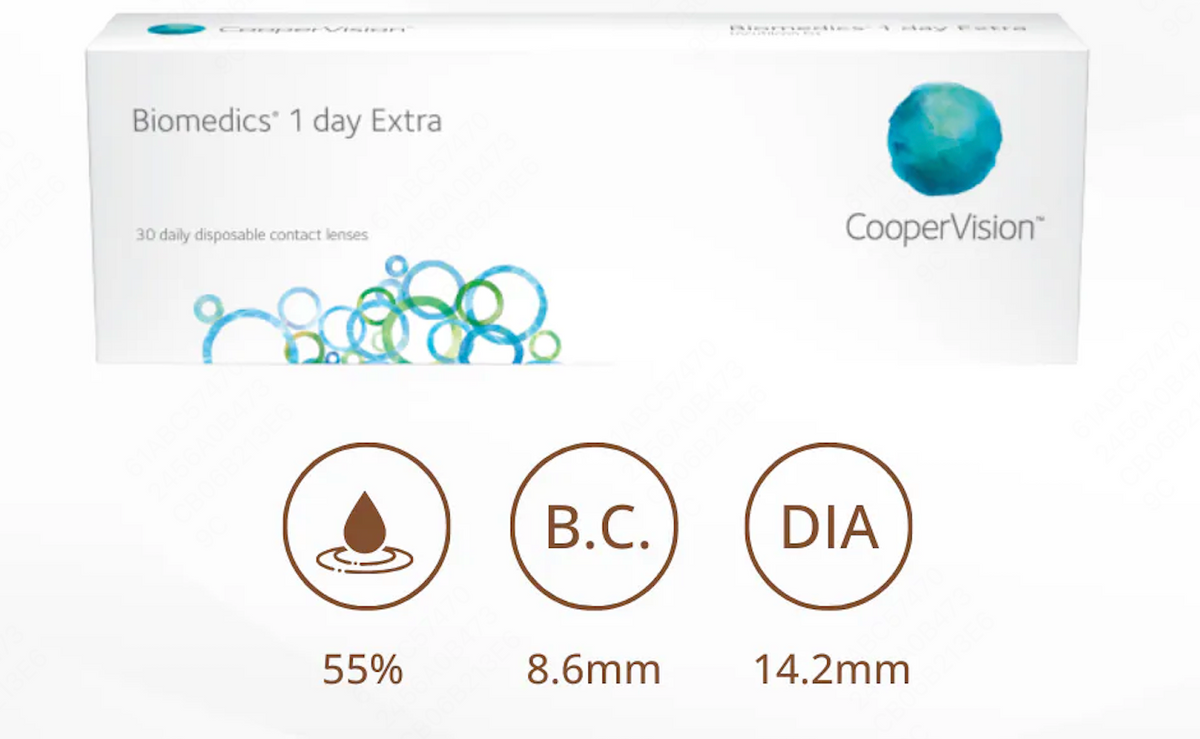 倍明視 | CooperVision Biomedics 1 Day Extra Toric｜[日拋] 透明隱形眼鏡｜每盒30片
