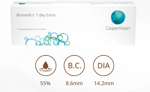 倍明視 | CooperVision Biomedics 1 Day Extra Toric｜[日拋] 透明隱形眼鏡｜每盒30片