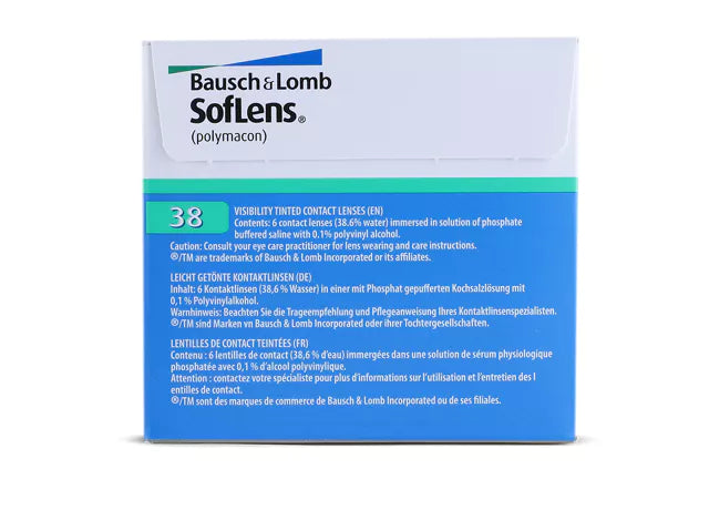 博士倫 SofLens 38 [月拋] ｜月拋透明隱形眼鏡｜每盒6片