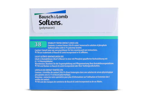 博士倫 SofLens 38 [月拋] ｜月拋透明隱形眼鏡｜每盒6片