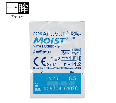 ACUVUE Moist 1 Day｜日拋透明隱形眼鏡｜每盒30片
