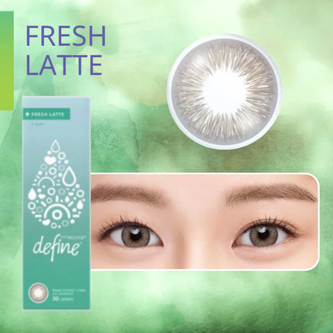 1 DAY ACUVUE Define Fresh Latte 拿鐵啡｜[日拋]彩妝隱形眼鏡｜每盒30片