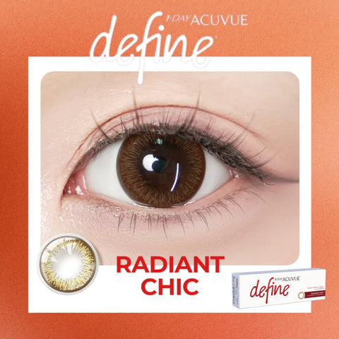1 DAY ACUVUE Define Radiant Chic 閃鑽銅｜[日拋]彩妝隱形眼鏡｜每盒30片