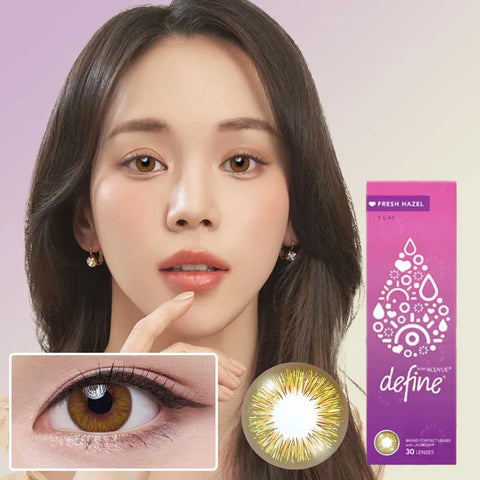 1 DAY ACUVUE Define Fresh Hazel 琥珀榛｜[日拋]彩妝隱形眼鏡｜每盒30片
