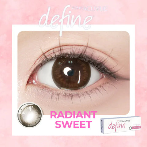1 DAY ACUVUE Define Radiant Sweet 閃鑽棕｜[日拋]彩妝隱形眼鏡｜每盒30片