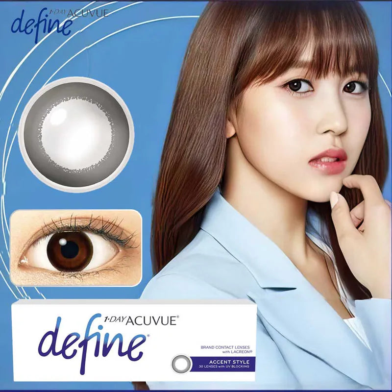 1 DAY ACUVUE Define Accent Style 亮麗黑｜[日拋]彩妝隱形眼鏡｜每盒30片