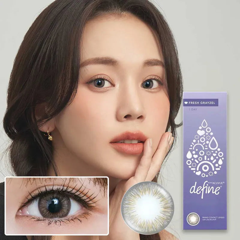 1 DAY ACUVUE Define Fresh Grayzel 冷灰棕｜[日拋]彩妝隱形眼鏡｜每盒30片