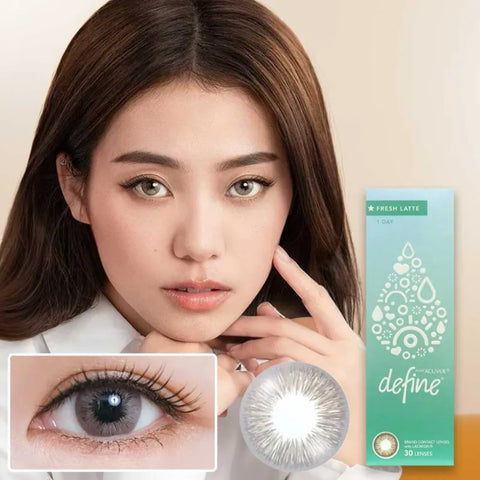 1 DAY ACUVUE Define Fresh Latte 拿鐵啡｜[日拋]彩妝隱形眼鏡｜每盒30片