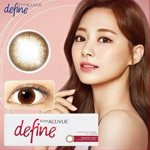 1 DAY ACUVUE Define Radiant Chic 閃鑽銅｜[日拋]彩妝隱形眼鏡｜每盒30片