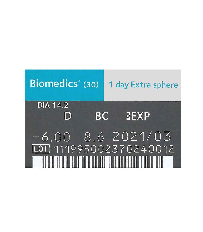 倍明視 | CooperVision Biomedics 1 Day Extra Toric｜[日拋] 透明隱形眼鏡｜每盒30片