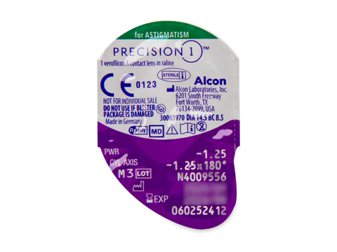 [散光] 愛爾康Alcon Precision 1 for Astigmatism｜日拋透明散光矽水凝膠隱形眼鏡｜每盒30片