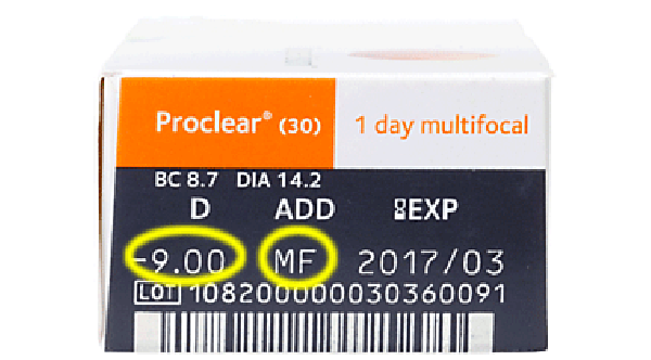 [漸進] CooperVision Proclear 1 Day Multifocal｜[日拋]透明隱形眼鏡｜每盒30片