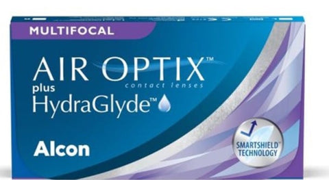 [漸進] Alcon Air Optix plus HydraGlyde for Multifocal｜[月拋] 透明矽水凝膠隱形眼鏡｜每盒3片