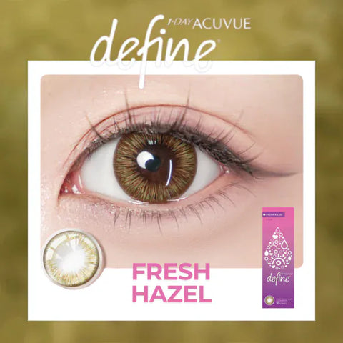 1 DAY ACUVUE Define Fresh Hazel 琥珀榛｜[日拋]彩妝隱形眼鏡｜每盒30片