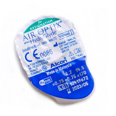 [散光] Alcon Air Optix plus HydraGlyde for Astigmatism｜[月拋] 透明矽水凝膠隱形眼鏡｜每盒3片