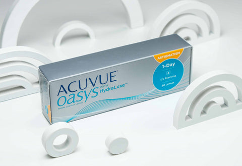 ACUVUE Oasys 1 Day with HydraLuxe for Astigmatism [散光]｜日抛透明矽水凝膠散光隱形眼鏡｜每盒30片