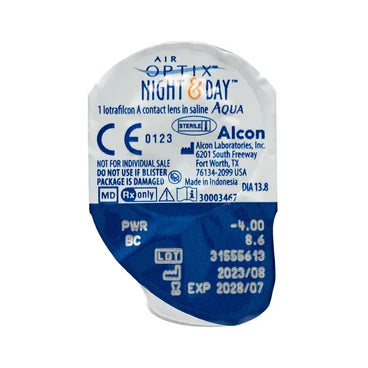 愛爾康 | ALCON Air Optix Night & Day | 透明矽水凝膠隐形眼镜 | 每盒3片 | 月抛