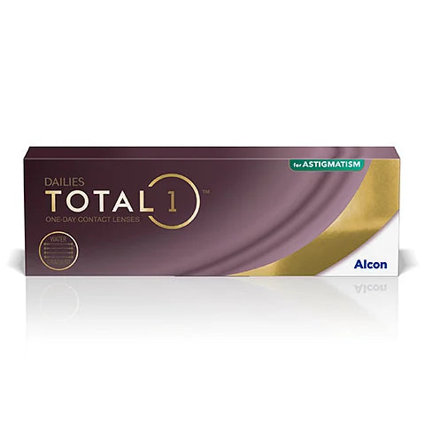 [散光] Alcon Dailies Total 1 for Astigmatism 散光｜[日拋]透明水凝層遞矽水凝膠隱形眼鏡｜每盒30片