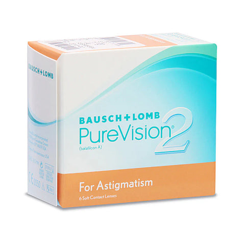 [散光] 博士倫 PureVision 2 純視｜[月拋] 透明矽水凝膠散光隱形眼鏡｜每盒6片