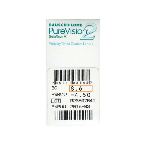 博士倫 PureVision 2 純視二代｜[月拋] 透明矽水凝膠隱形眼鏡｜每盒6片
