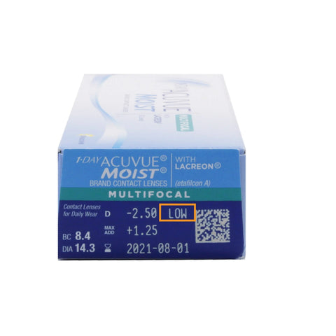 ACUVUE Moist 1 Day Multifocal [漸進] ｜日拋多焦點老花漸進透明隱形眼鏡｜每盒30片