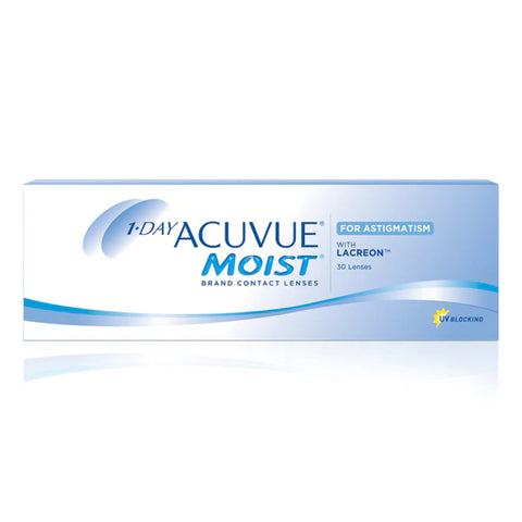 強生 ACUVUE Moist 1 Day for Astigmatism [散光] | 日拋透明散光隱形眼鏡｜每盒30片
