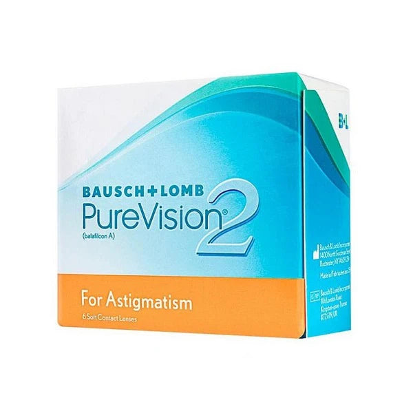 [散光] 博士倫 PureVision 2 純視｜[月拋] 透明矽水凝膠散光隱形眼鏡｜每盒6片