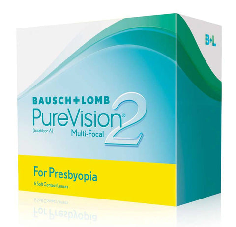 [老花] 博士倫 PureVision 2 純視｜[月拋] 透明矽水凝膠老花隱形眼鏡｜每盒6片